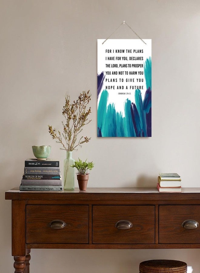 BQL Inspirational Wall Decor, Decorative Hanging Wood Signs, Home Office Wall Decor, Christian Decor, Scripture Decor Art, Jeremiah 29:11 Wall Sign- I Know The Plans I Have for You Hope and Future - Image 4